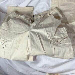 Women’s  Cream Cargo Pants
